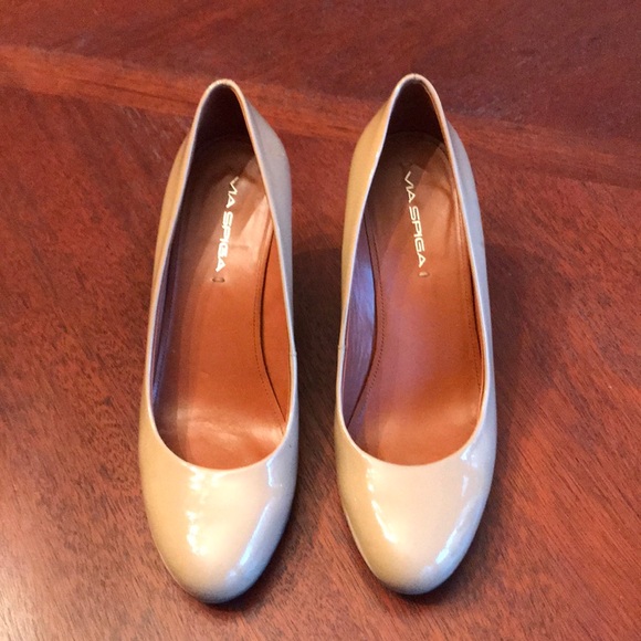 Via Spiga Shoes - Via Spiga Farley Patent Wedge
